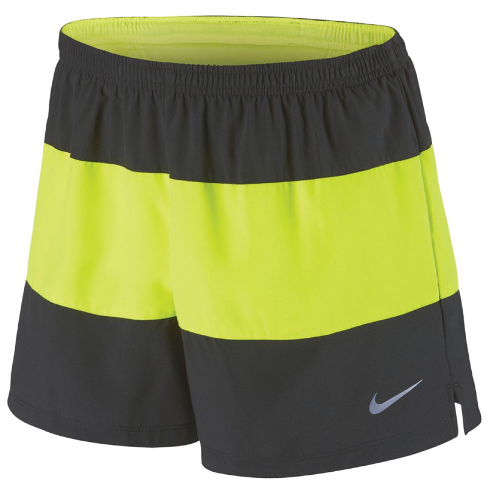 Nike short 4inch Colorblock grijs/neon geel heren (foto 1)