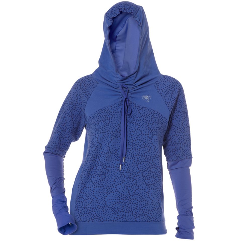 Asics Ayami shirt lange mouw hoodie paars stippen dames (foto 1)
