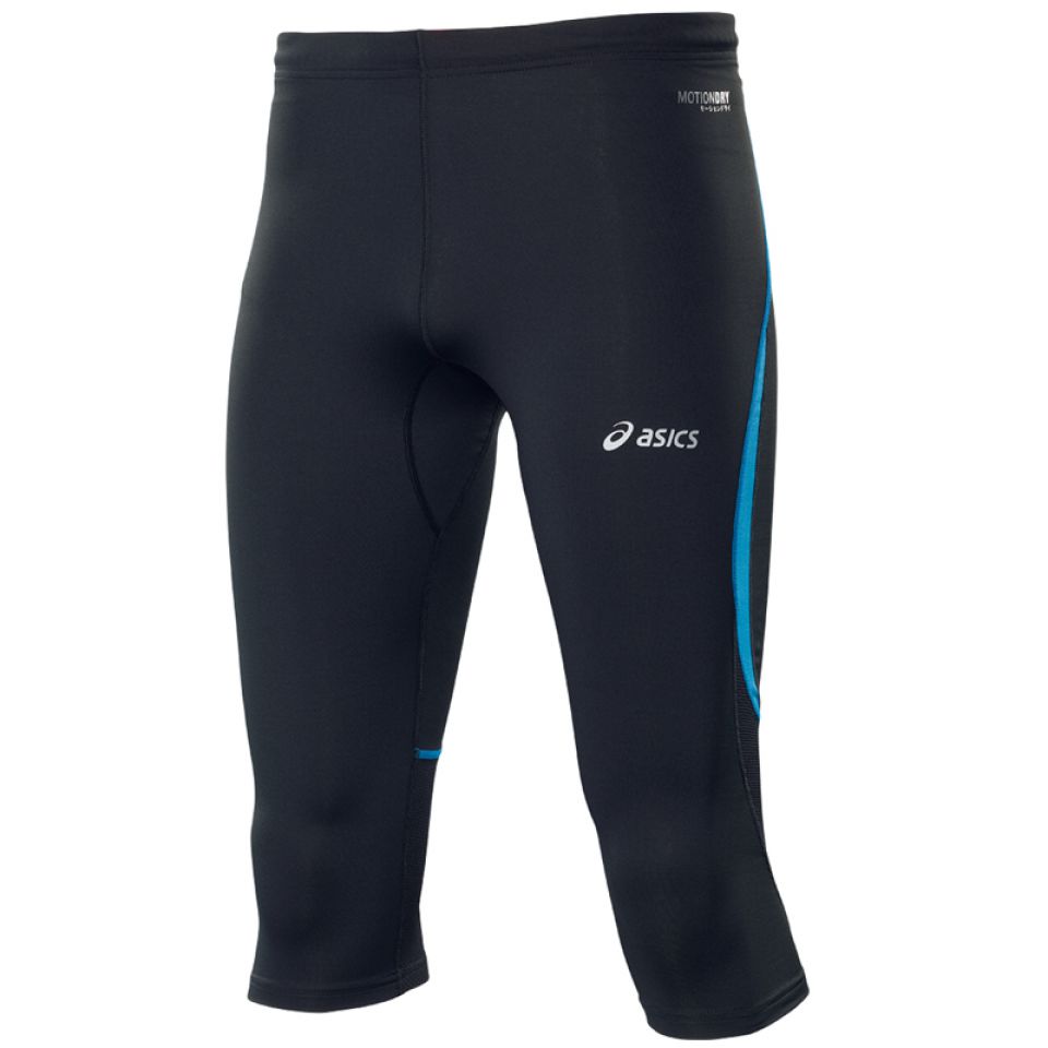Asics driekwart broek Adrenaline zwart/blauw heren (foto 1)