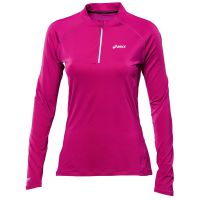 Asics shirt lange mouw 1/2 zip roze dames
