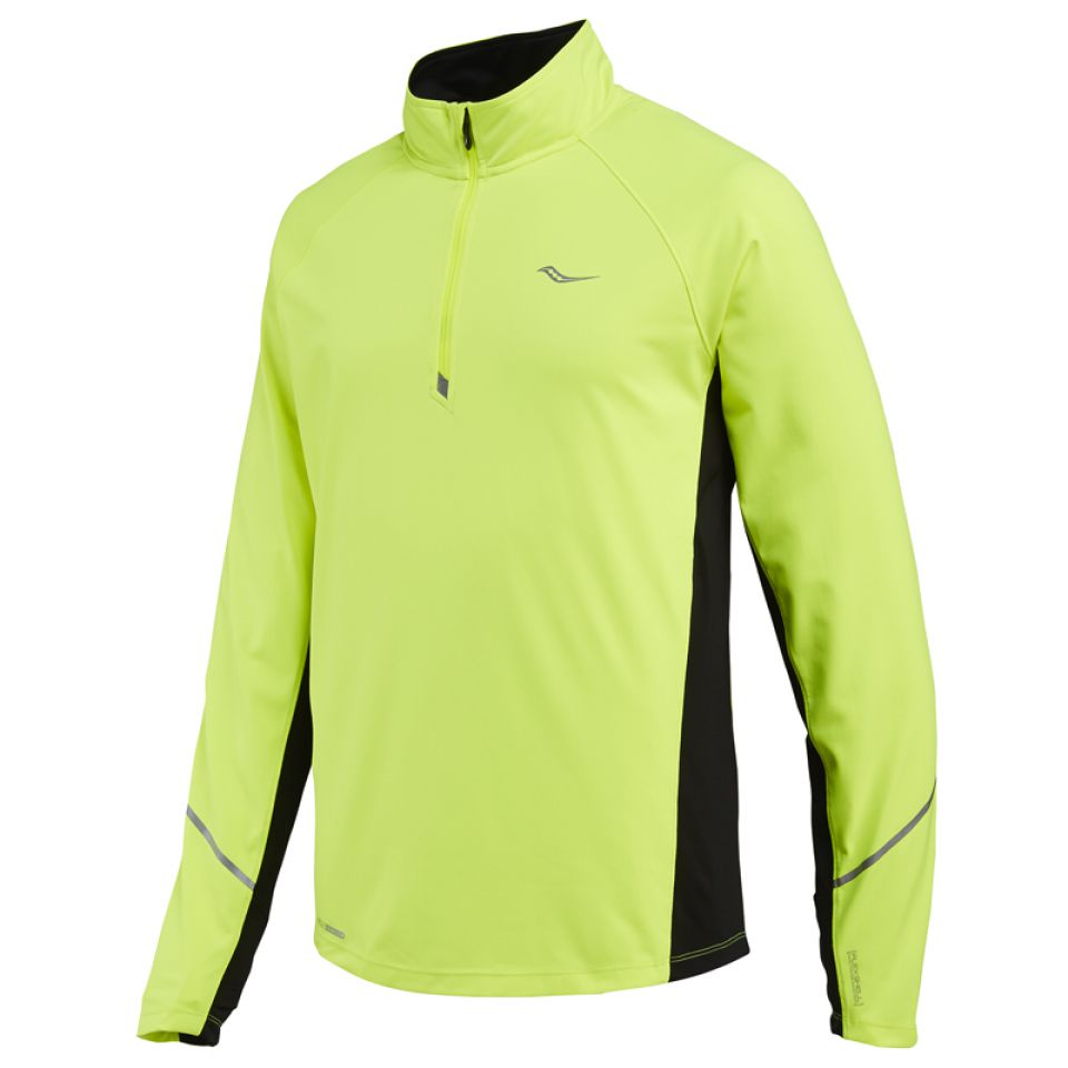 Saucony shirt lange mouw winddicht Nomad Vizipro citron heren (foto 1)