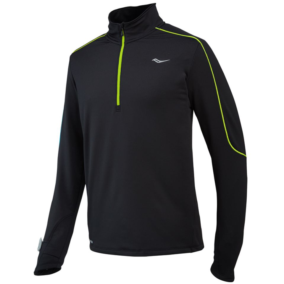 Saucony shirt lange mouw winter Drylete zwart heren (foto 1)
