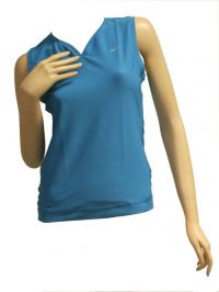 Nike Sleeveless Tank Top V-Neck Dri-Fit Licht Blauw DS Dames