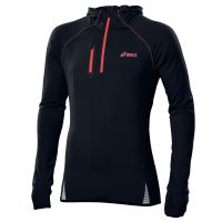 Asics shirt lange mouw Fuji hoodie zwart/oranje heren (foto 1)