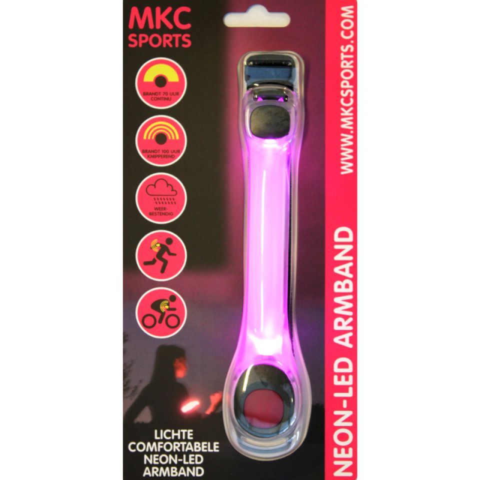 Mkc armband LED reflectie roze (foto 1)