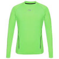 Li-ning shirt lange mouw ronde hals lime groen heren