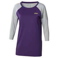 Asics shirt lange mouw Top paars/grijs dames (foto 1)