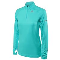 Adidas shirt lange mouw SQ CC met rits vivid mint dames (foto 1)