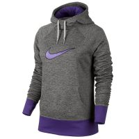 Nike shirt lange mouw Swoosh grijs/paars dames