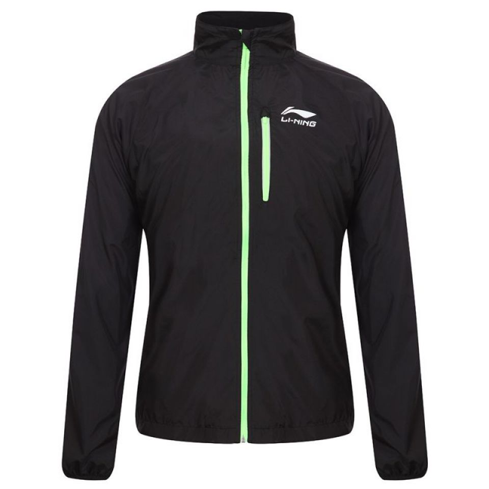 Li-ning jack wind running winter donkergroen/lime heren (foto 1)