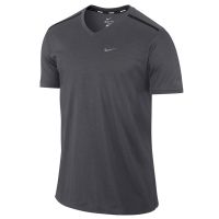 Nike shirt korte mouw V-neck Tailwind grey heren