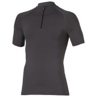 Asics shirt korte mouw 1/2 zip Inner Muscle dark grey heren (foto 1)