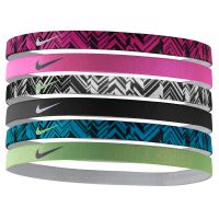 Nike haarband Printed 6 pack assorted dames