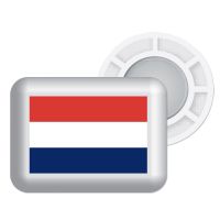 Rademakers startnummerband Bibbit Nederlandse vlag wit