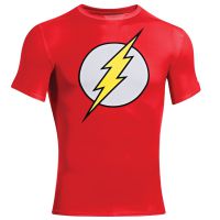 Under Armour shirt korte mouw compressie Flash red heren