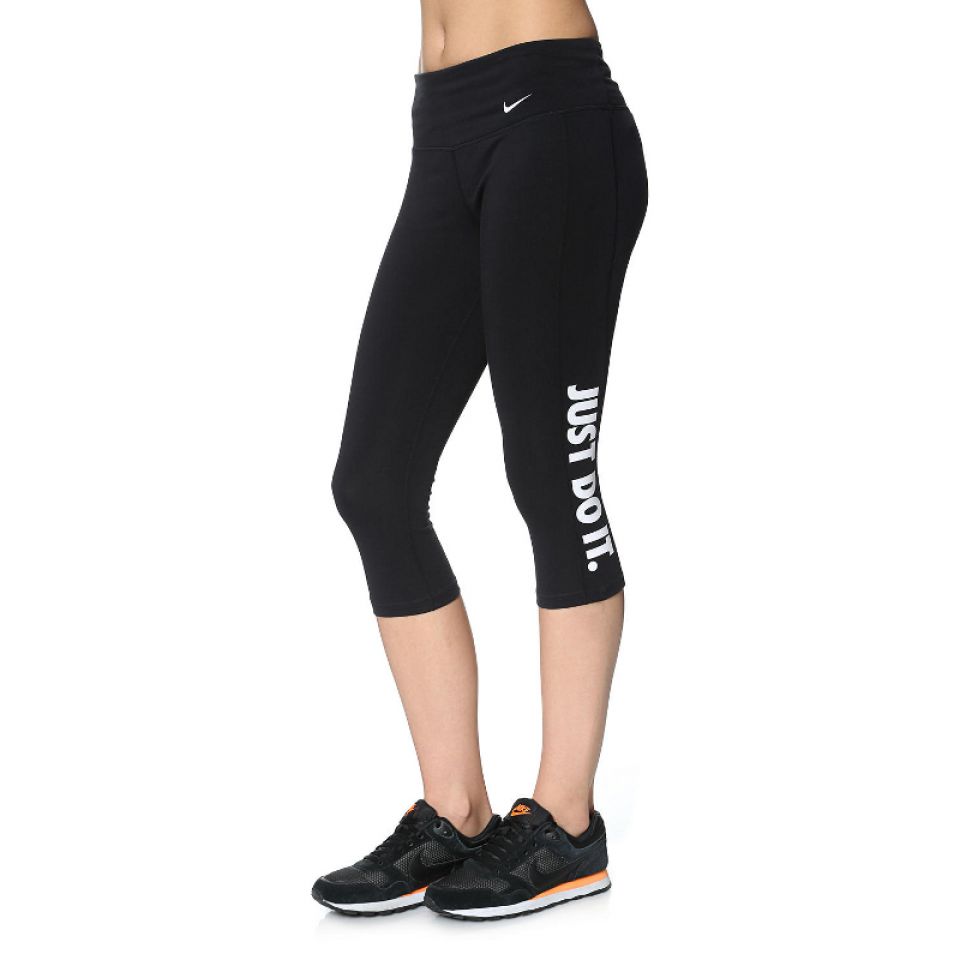 Doe alles met mijn kracht ruimte band Nike driekwart tight Just do it black dames kopen – Dames