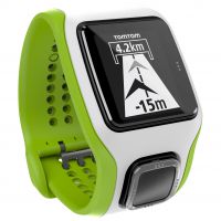 TomTom Multi-Sport Cardio GPS-sporthorloge wit/groen (foto 1)