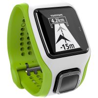 TomTom Runner Cardio GPS-sporthorloge wit/groen (foto 1)
