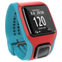 TomTom Runner Cardio GPS-sporthorloge rood/blauw (foto 1)