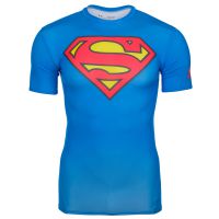 Under Armour shirt korte mouw compressie Superman blue heren (foto 1)