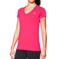 Under Armour shirt korte mouw HeatGear pink dames (foto 1)