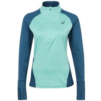 Asics shirt lange mouw 1/2 zip winter aqua dames