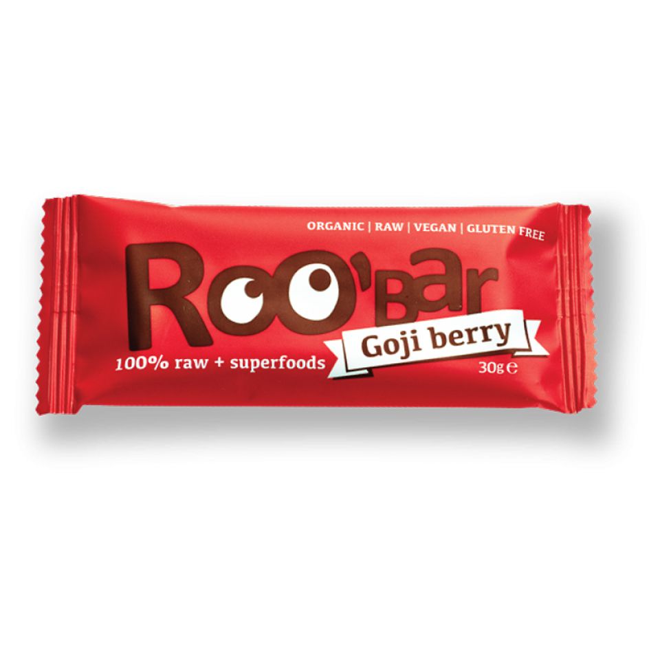 Roo Bar Goji Berry raw food energiebar 3 stuks (foto 1)