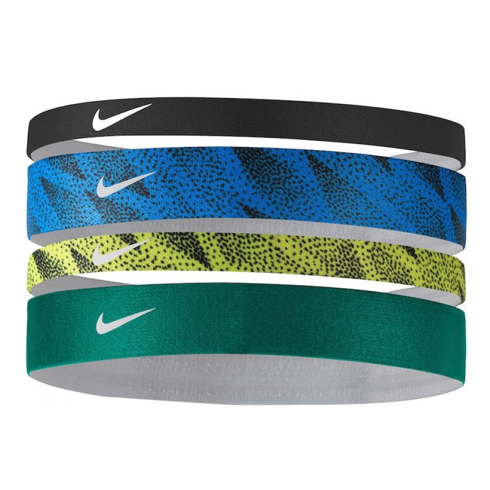 Nike haarband Printed 4 pack black/blue dames kopen – Dames