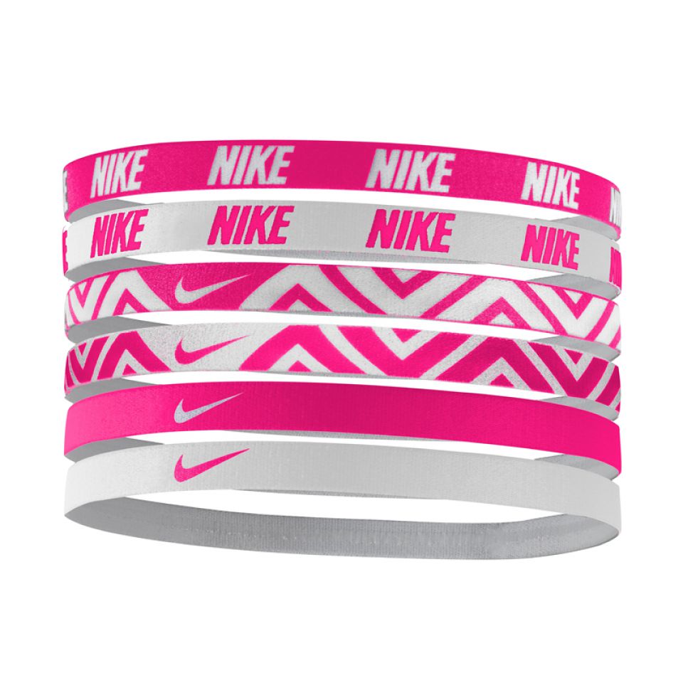 Nike haarband Printed 6 pack pink/white dames kopen � Dames