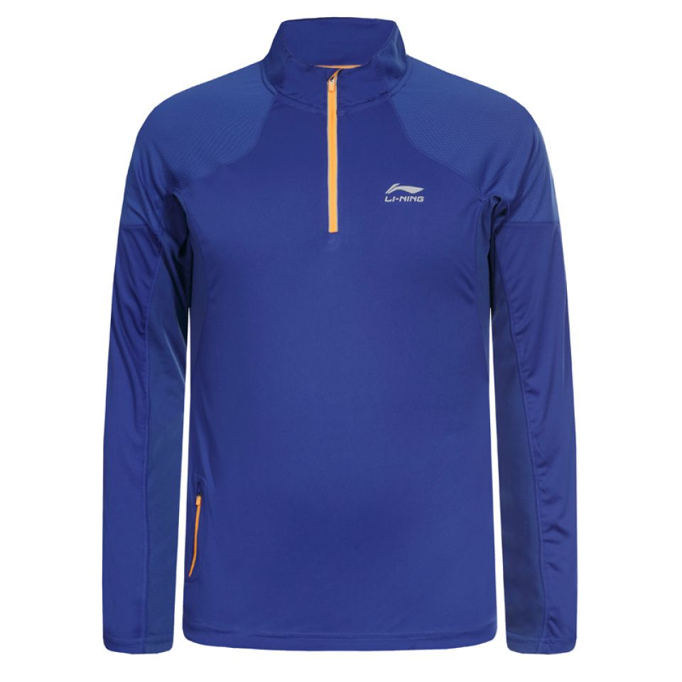 Li-ning shirt lange mouw 1/2 zip Justus blue heren (foto 1)