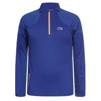 Li-ning shirt lange mouw 1/2 zip Justus blue heren