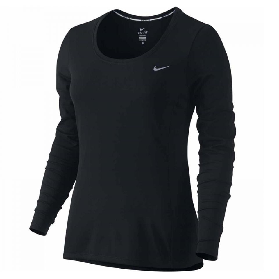 Nike shirt lange mouw Contour black kopen – Dames