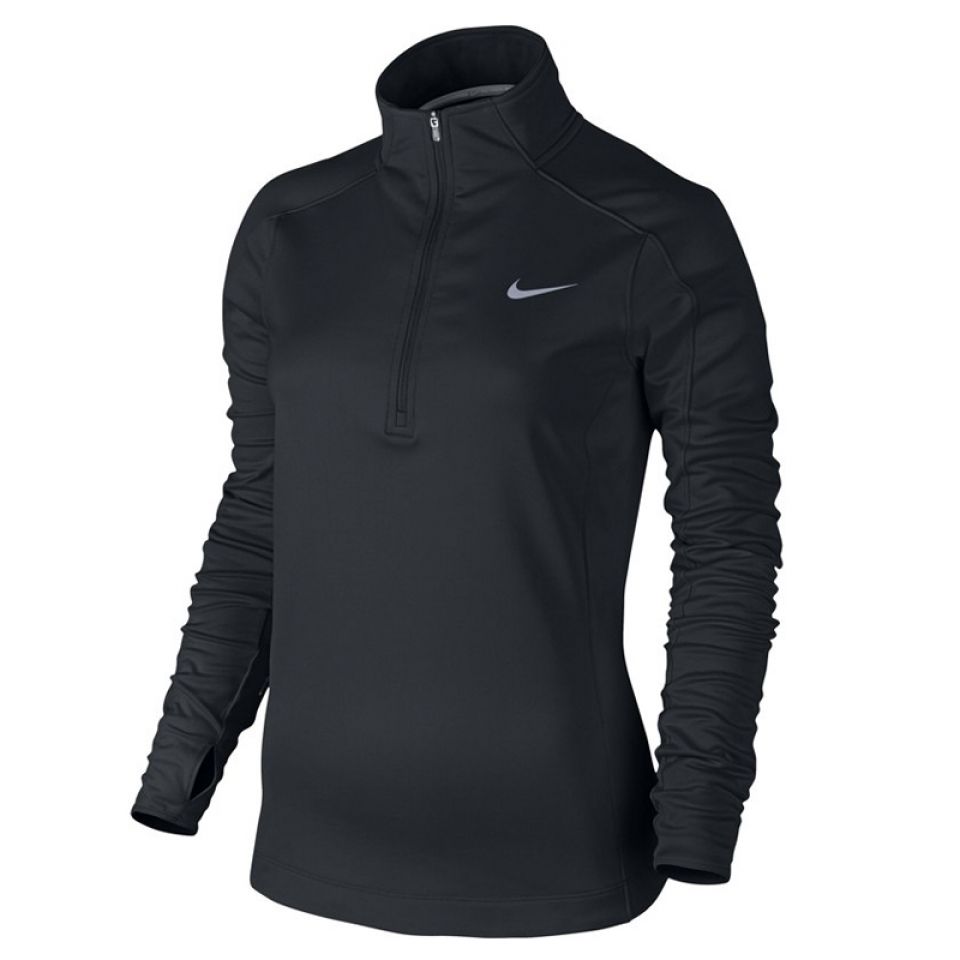 Nike shirt lange mouw winter 1/2 zip black dames (foto 1)