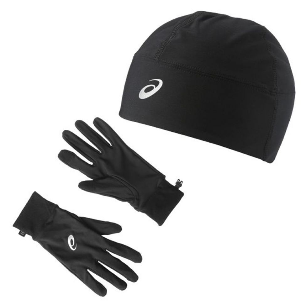 Asics 2-pack muts+handschoenen zwart uni (foto 1)