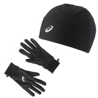 Asics 2-pack muts+handschoenen zwart uni