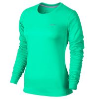 Nike shirt lange mouw Miler green glow dames (foto 1)