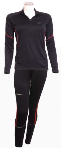 Craft Set Shirt L/M + Wintertight Action zw/zw dames