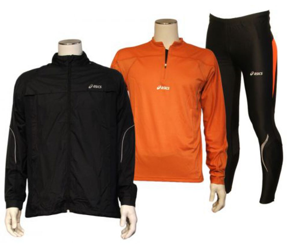 Asics Set Apollo 3-delig zwart heren (foto 1)