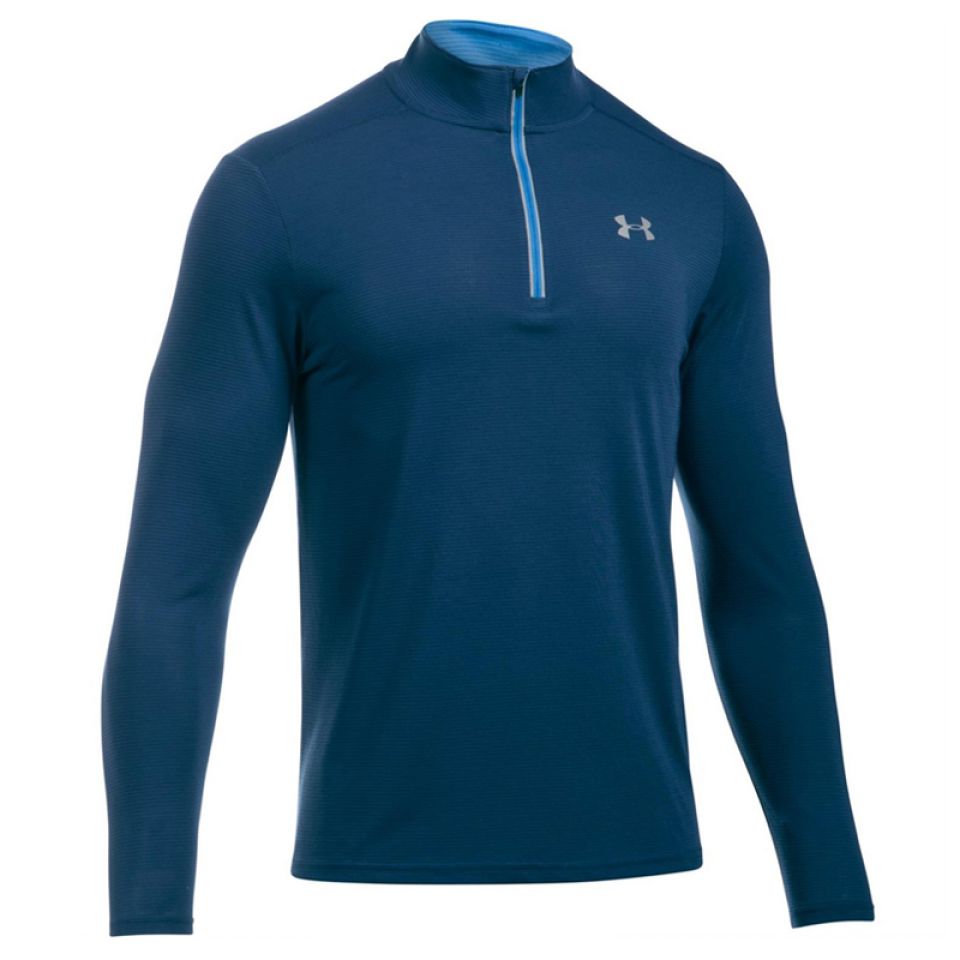 Under Armour shirt lange mouw 1/2 zip  Threadborne™ Streake blue heren (foto 1)