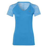 Asics shirt korte mouw FuzeX V-neck diva blue dames (foto 1)