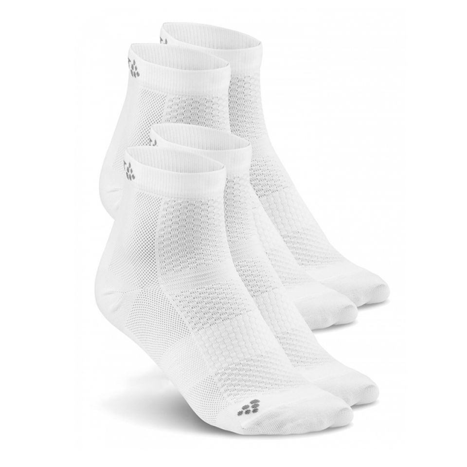 Craft sok 2-pack Stay Cool Mid white uni (foto 1)