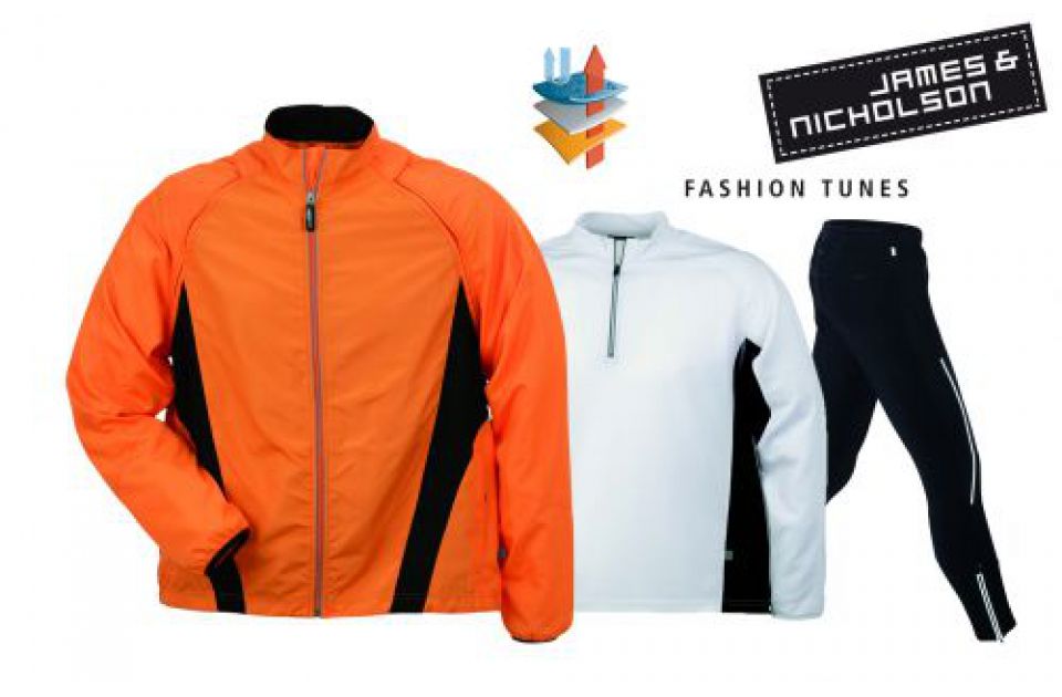 James Nicholson JN Set Jack + Shirt lm + Tight oranje heren (foto 1)