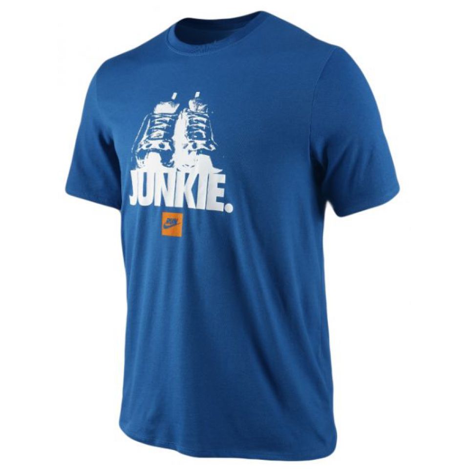 Nike T-shirt running kobalt heren (foto 1)