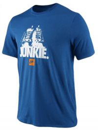 Nike T-shirt running kobalt heren