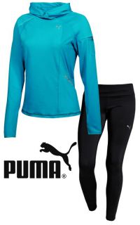 Puma Set Shirt l/m + Tight blauw dames