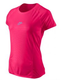 Nike Shirt k/m Polygraphic Fluor Roze dames