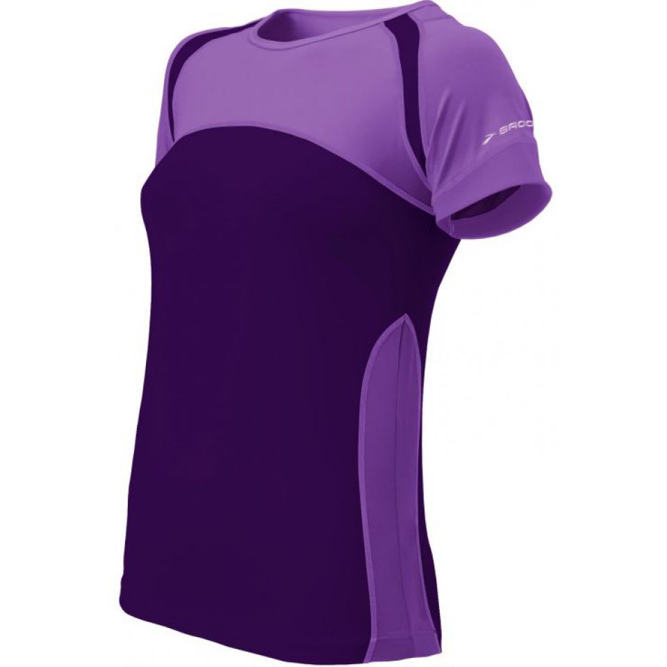 Brooks Shirt k/m Equilibrium lila/paars dames (foto 1)