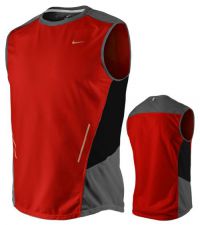 Nike Sleeveless shirt Dri-Fit rood/grijs heren