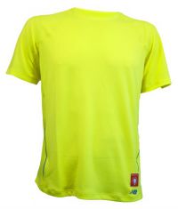 New Balance NB Shirt k/m fluor geel heren