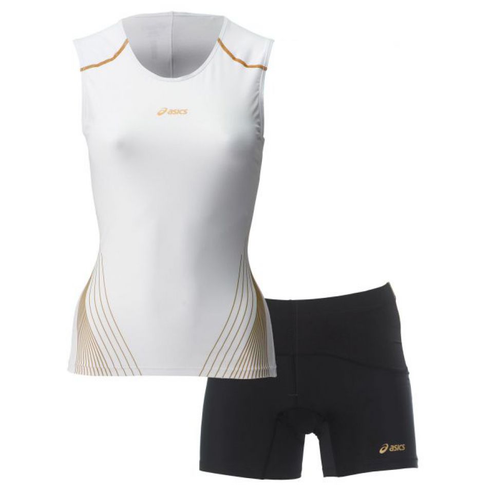 Asics Set Top Impact line singlet+halftight(AB)dames (foto 1)